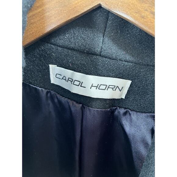 Carol Horn Women’s Wool Jacket Size M 10 Black Minimalist Timeless Office Warm - Picture 4 of 9